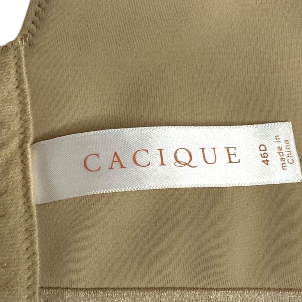 Cacique Invisible Backsmoother Bra Beige Lightly Lined No-Wire Size 46D #1123045 - Picture 3 of 13